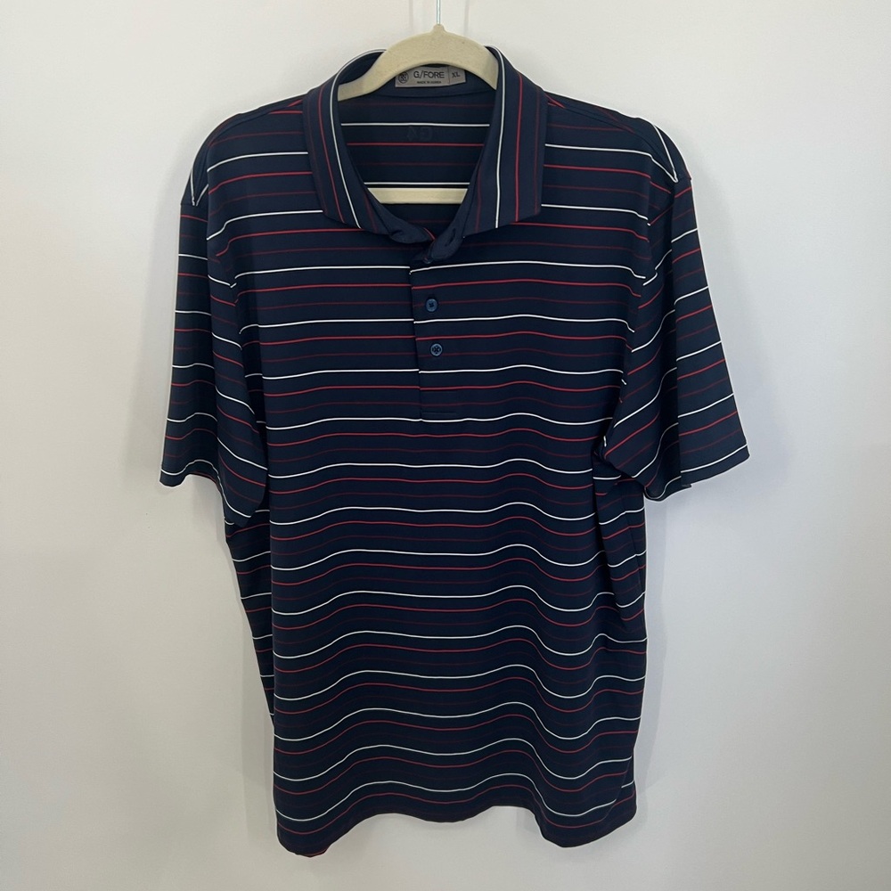 G/Fore striped golf polo